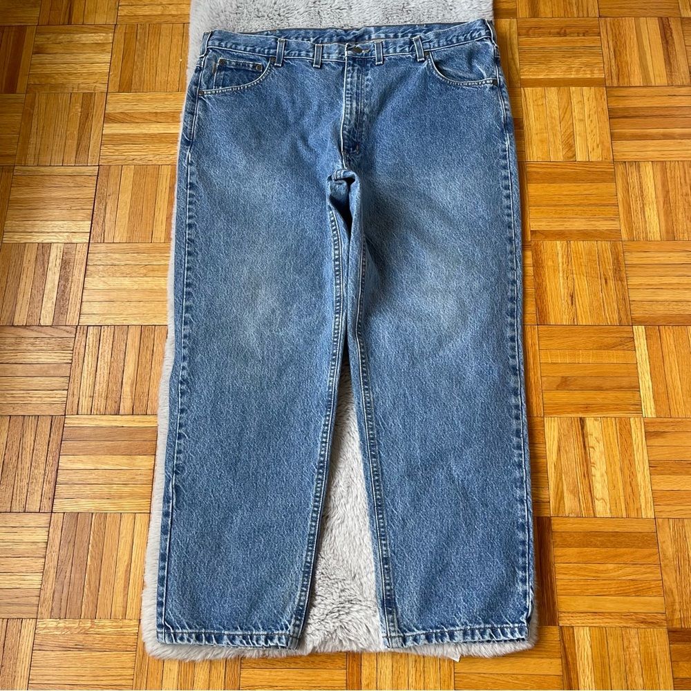 CARTHARTT Relaxed Fit Jeans Men’s 44x30 Blue Denim Workwear Classic Straight Leg